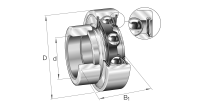 INA Insert ball bearing, INOX :: GYE20-KRR-B-VA-HLA
