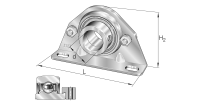 INA Kussenlagerblok plaatstaal :: PBS25-XL