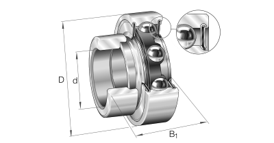 INA Insert ball bearing, INOX :: GYE20-KRR-B-VA-HLA