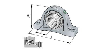 INA Kussenlagerblok gietijzer :: PASE20-XL-N