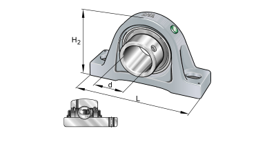 INA Kussenlagerblok gietijzer :: RASEY30-XL-N