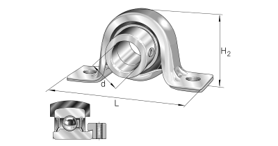 INA Kussenlagerblok plaatstaal :: RPB25-XL