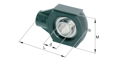 INA Take-up unit block kunststof/INOX :: RHEY30-TV-VA-HLA