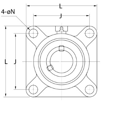 Koyo JTEKT Cast iron flanged block bearing unit :: UCFS 309
