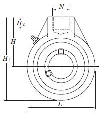 Koyo JTEKT Hanglagerblok gietijzer :: UCHA 206 :: 3