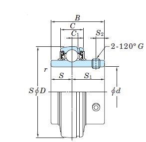 Koyo JTEKT Insertlager :: UC 312 :: 2