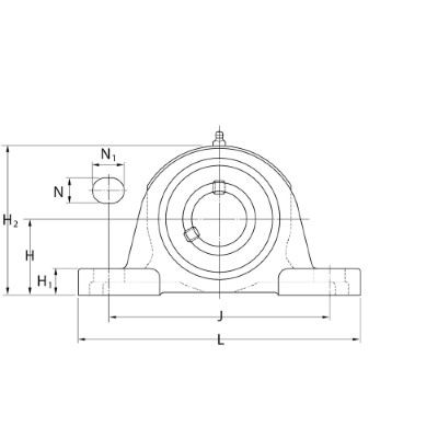 Koyo JTEKT Kussenlagerblok gietijzer :: UCP 308 :: 3