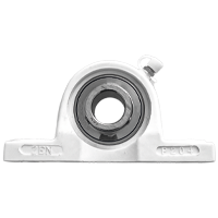 Kussenlagerblok kunststof wit PBT/RVS :: SUCP 206K