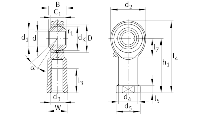 INA/Elges Stangkop binnendraad rechts, onderhoudsplichtig :: GIKR5-PB-A :: 2