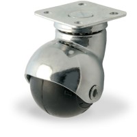 Zwenkwiel rubber 30mm (G-CH/RU-PL) :: 33-4101