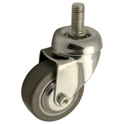 Zwenkwiel rubber 80mm (G-P6/GRU-DR/M12X25-CH) :: 28-6080