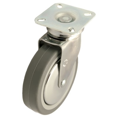 Zwenkwiel rubber 125mm (G-P6/GRU-PL-CH) :: 28-4125