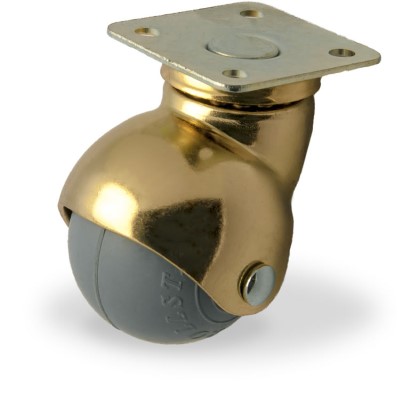 Zwenkwiel rubber 40mm (G-BR/GRU-PL) :: 33-9202G