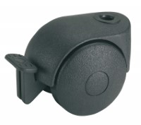 Zwenkwiel kunststof 40mm met voorrem (G-ZW/P6) :: 34-0045