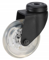Zwenkwiel kunststof 50mm (G-PP/PU-BO/ZW) :: 39-0022