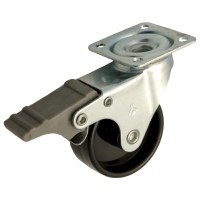 Swivel castor plastic 50mm with front brake (G-ZW/P6-PL) :: 32-8102