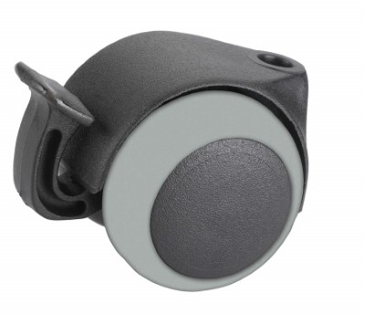 Zwenkwiel kunststof 50mm met voorrem (G-ZW/TPE) :: 34-0056