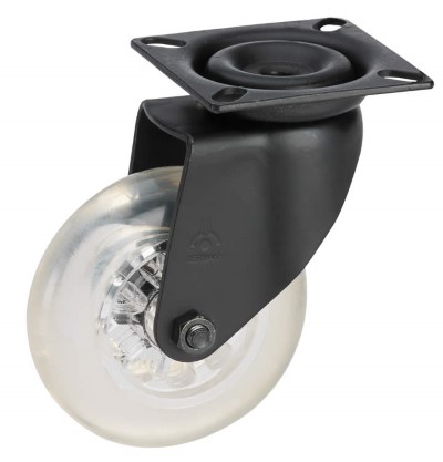 Zwenkwiel kunststof 50mm (G-PP/PU-PL/ZW) :: 39-0002