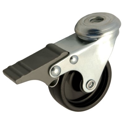 Swivel castor plastic 50mm with front brake (G-ZW/P6-BO) :: 32-7102