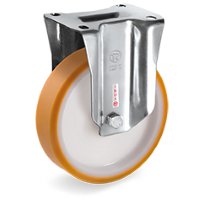 Bokwiel kunststof 100mm RVS (G-P6/PU-NLX/PL) :: 66-5402