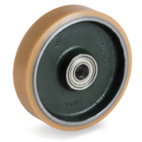 Loswiel Vulkollan 100mm met 12mm gat (K-GS/VUL) :: 63-2122