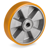 Loswiel kunststof 80mm met 12mm gat (K-AL/PU) :: 65-2101