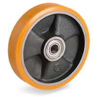 Loswiel kunststof 300mm met 30mm gat (K-GY/PU) :: 65-2109