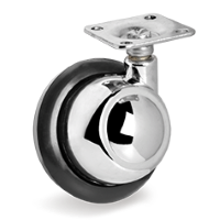 Zwenkwiel rubber 55mm (G-RU-PL/LINKS) :: 35-4202