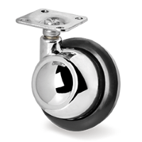 Zwenkwiel rubber 55mm (G-RU-PL/RECHTS) :: 35-4102