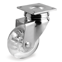 Zwenkwiel kunststof 50mm (G-PLEXI/PU-PL) :: 39-2002