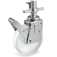 Steiger zwenkwiel kunststof 200mm met rem (G-P6-P/SP) :: 68-9706