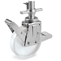 Steiger zwenkwiel kunststof 200mm met rem (G-P6-P/SP) :: 68-9716