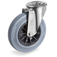 Zwenkwiel rubber 80mm (G-PP/GRU-NL/BO) :: 22-7701