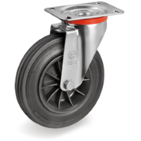 Zwenkwiel rubber 200mm (G-PP/RU-NL/PL) :: 52-4406