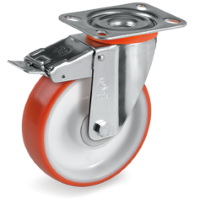 Zwenkwiel kunststof 160x50mm met voorrem (K-P6/IPU-NL/PL) :: 60-4910