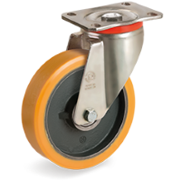 Zwenkwiel kunststof 100x38mm (K-GY/PU-P/PL) :: 64-5852