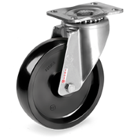 Zwenkwiel hars 100mm RVS (G-KHARS-NLX/PL) :: 67-7702