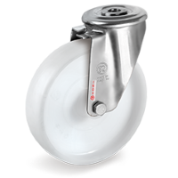 Zwenkwiel kunststof 100mm RVS (G-P6-NLX/BO) :: 68-5802