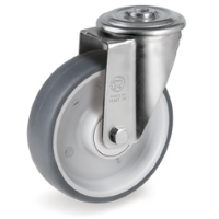 Swivel castor rubber 80x30mm (K-PP/TGRU-NL/BO) :: 71-4301