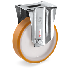 Rigid castor plastic 100mm stainless steel (G-P6/PU-NLX/PL) :: 66-5402