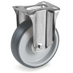 Rigid castor rubber 80x30mm (K-PP/TGRU-NL/PL) :: 71-4801