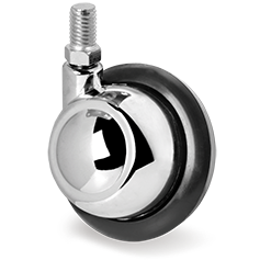 Zwenkwiel rubber 45mm (G-RU-DR/RECHTS) :: 35-6101