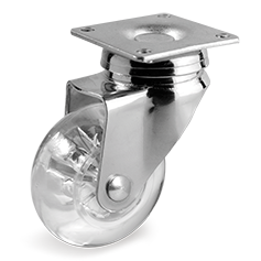 Zwenkwiel kunststof 75mm (G-PLEXI/PU-PL) :: 39-2004