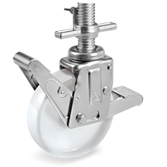 Steiger zwenkwiel kunststof 200mm met rem (G-P6-P/SP) :: 68-9716