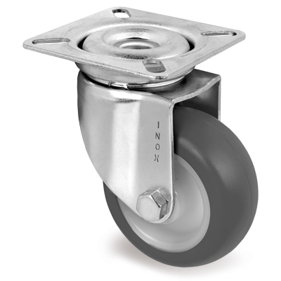 Zwenkwiel rubber 60x24mm RVS (G-PP/TGRU-PL) :: 38-4202NX