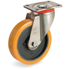 Zwenkwiel kunststof 100x38mm (K-GY/PU-P/PL) :: 64-5852