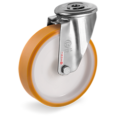 Zwenkwiel kunststof 125mm RVS (G-P6/PU-NLX/BO) :: 66-7903