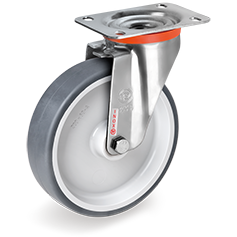 Zwenkwiel rubber 80x30mm RVS (R-PP/TGRU-NLX/PL-AP40) :: 71-4601